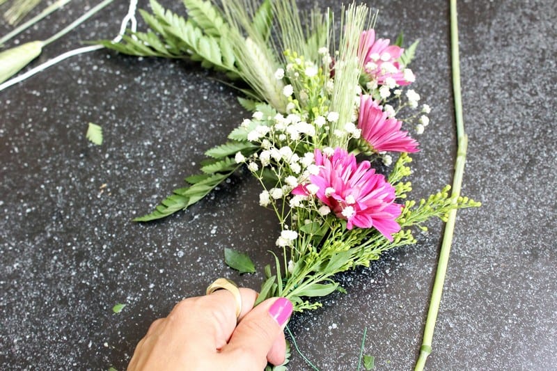 DIY זר פרחים 